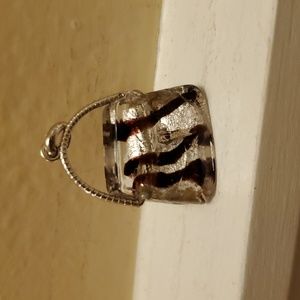 Murano Glass Handbag Purse Shaped Pendant Charm
